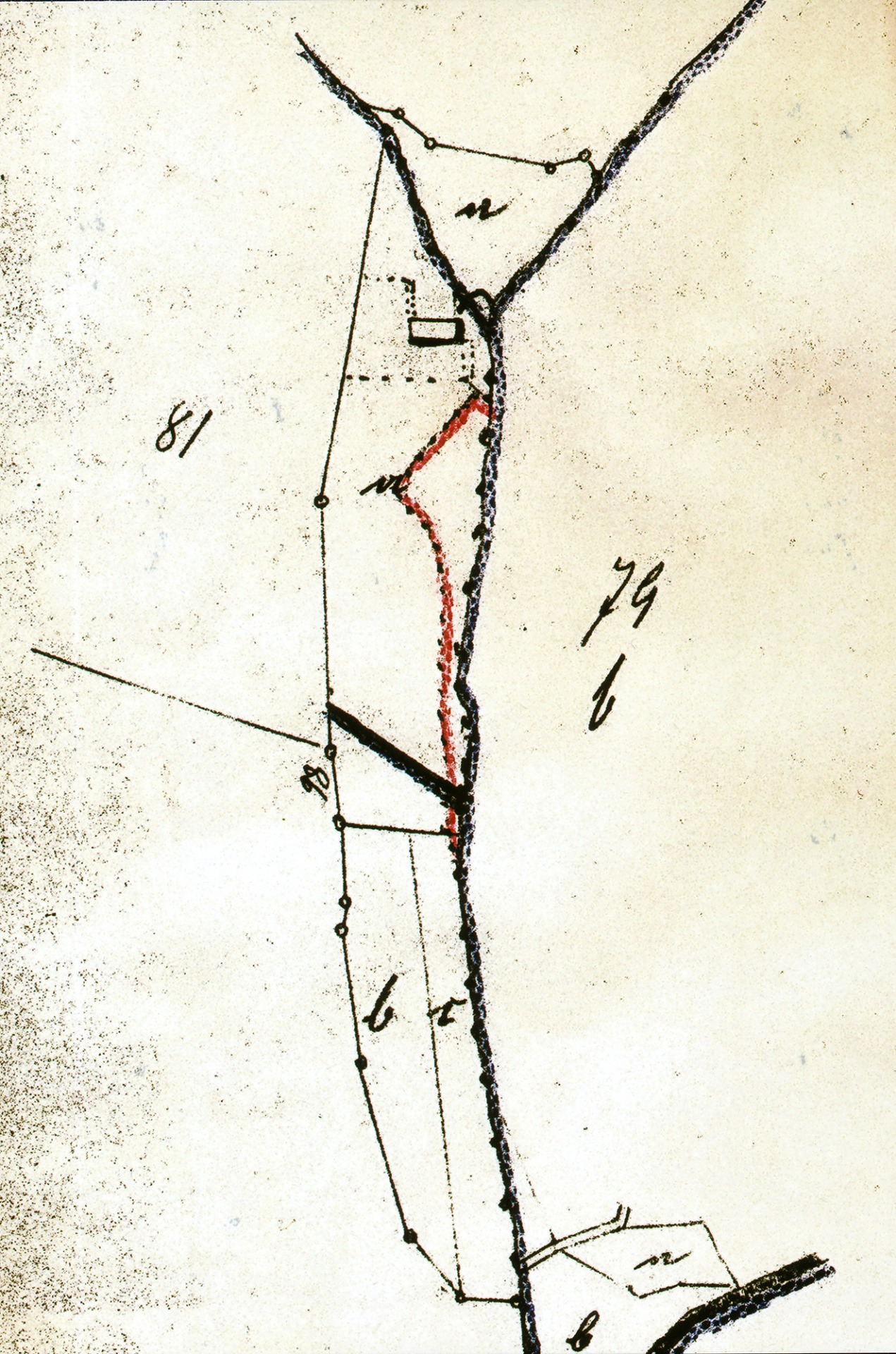 Situationsplan des geplanten Forsthauses Rehsiepen